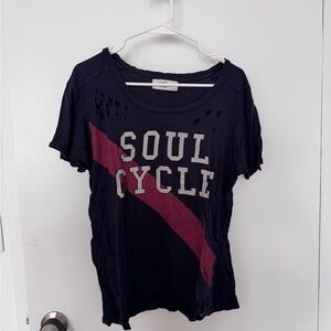 SoulCycle Women's Tee in Black and Burgundy